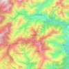 Mapa topográfico Darjeeling, altitude, relevo