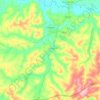 Mapa topográfico Conchal, altitude, relevo