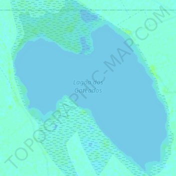 Mapa topográfico Lagoa dos Gateados, altitude, relevo