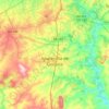 Mapa topográfico Aparecida de Goiânia, altitude, relevo