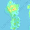 Mapa topográfico Ilha de Maré, altitude, relevo