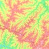 Mapa topográfico Cosmorama, altitude, relevo