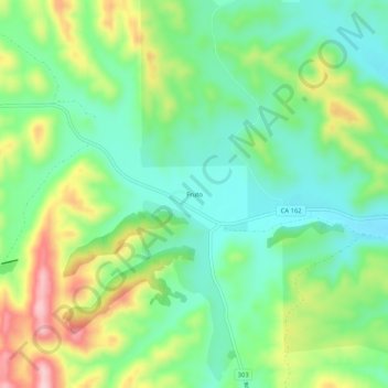 Mapa topográfico Fruto, altitude, relevo