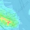 Mapa topográfico Gresik, altitude, relevo