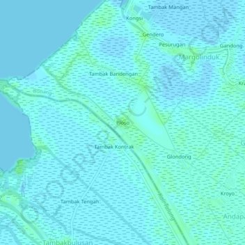 Mapa topográfico Ploso, altitude, relevo