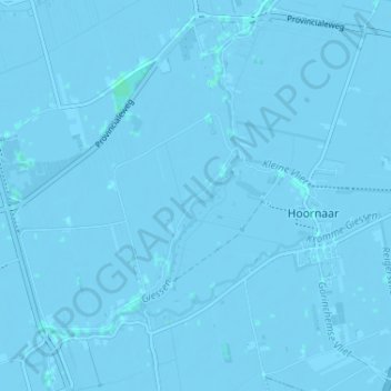 Mapa topográfico Overslingeland, altitude, relevo