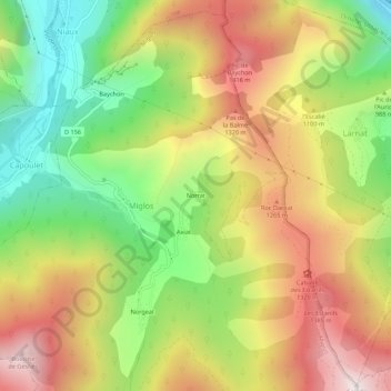 Mapa topográfico Norrat, altitude, relevo