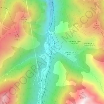 Mapa topográfico Jouliane, altitude, relevo
