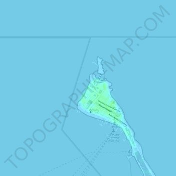 Mapa topográfico Playa Norte, altitude, relevo