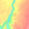 Mapa topográfico Abreus, altitude, relevo