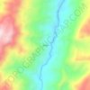 Mapa topográfico Dinde, altitude, relevo
