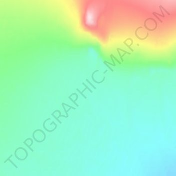 Mapa topográfico Svalbard, altitude, relevo