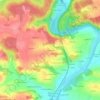 Mapa topográfico La Roselais, altitude, relevo