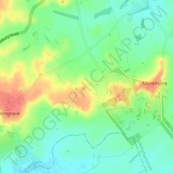 Mapa topográfico Crafton, altitude, relevo