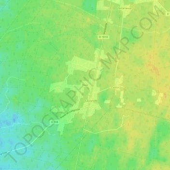 Mapa topográfico Thiot, altitude, relevo