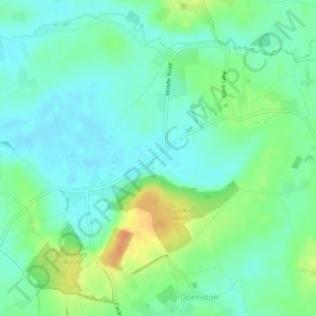 Mapa topográfico Stock Green, altitude, relevo