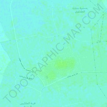Mapa topográfico Al Husayniyah, altitude, relevo