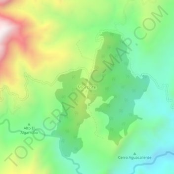 Mapa topográfico Morcote, altitude, relevo