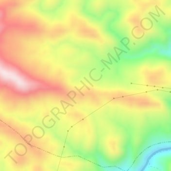 Mapa topográfico Llanas, altitude, relevo