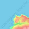 Mapa topográfico Hartland Point, altitude, relevo