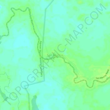 Mapa topográfico San Marcos, altitude, relevo
