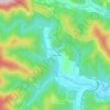 Mapa topográfico Pont de Rastel, altitude, relevo