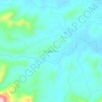 Mapa topográfico Lingga Pura, altitude, relevo