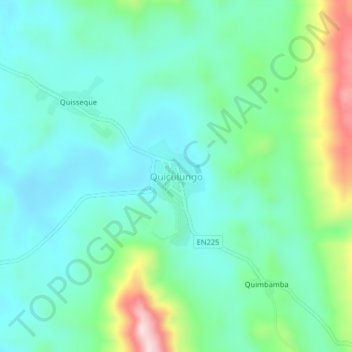 Mapa topográfico Quiculungo, altitude, relevo