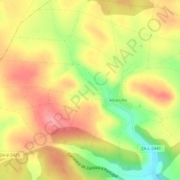 Mapa topográfico La Genia, altitude, relevo