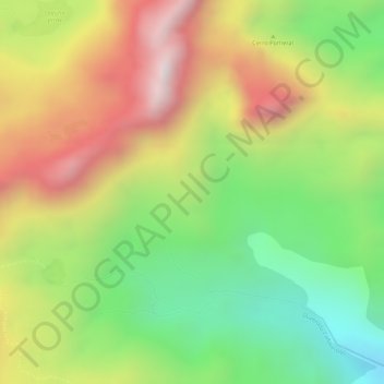 Mapa topográfico Cañaveral, altitude, relevo