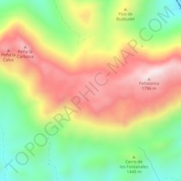Mapa topográfico Balagares, altitude, relevo