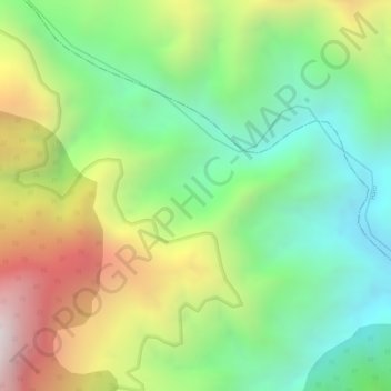 Mapa topográfico Granada, altitude, relevo