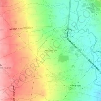 Mapa topográfico Mahayahay, altitude, relevo