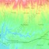 Mapa topográfico Kromengan, altitude, relevo