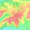 Mapa topográfico Le Fayet, altitude, relevo