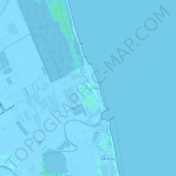 Mapa topográfico Lido di Classe, altitude, relevo