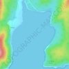Mapa topográfico Moulting Bay, altitude, relevo