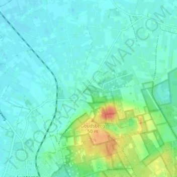 Mapa topográfico Meulunteren, altitude, relevo