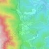 Mapa topográfico Les Prés, altitude, relevo