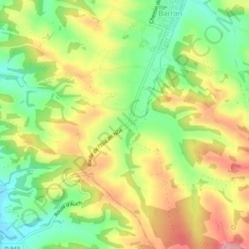 Mapa topográfico Saint-Anne, altitude, relevo