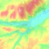 Mapa topográfico Уинское, altitude, relevo