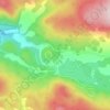 Mapa topográfico Pinantan Lake, altitude, relevo