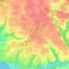 Mapa topográfico Le Poteau-Vert, altitude, relevo