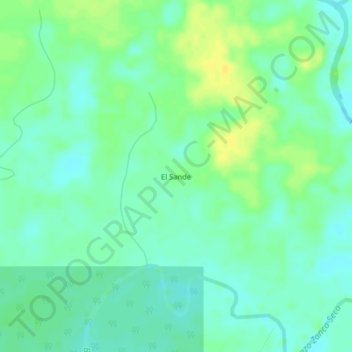 Mapa topográfico El Sande, altitude, relevo