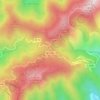 Mapa topográfico Col de Turini, altitude, relevo
