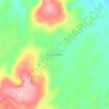 Mapa topográfico Kasui Lama, altitude, relevo