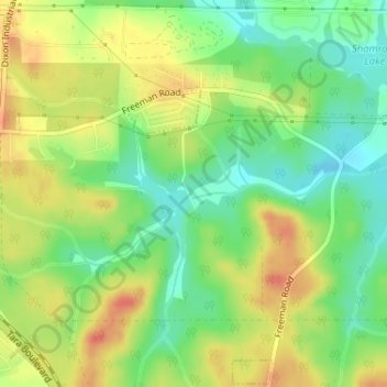 Mapa topográfico Camp Orr Dam, altitude, relevo