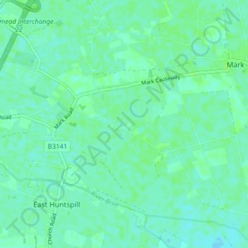 Mapa topográfico Southwick, altitude, relevo