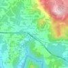 Mapa topográfico A Borrallada, altitude, relevo