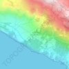 Mapa topográfico Ribeira do Nabo, altitude, relevo